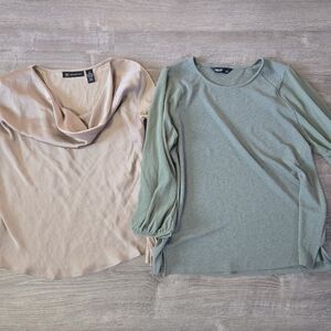 INC International Concepts Beige Top. Vera Wang Sage Top